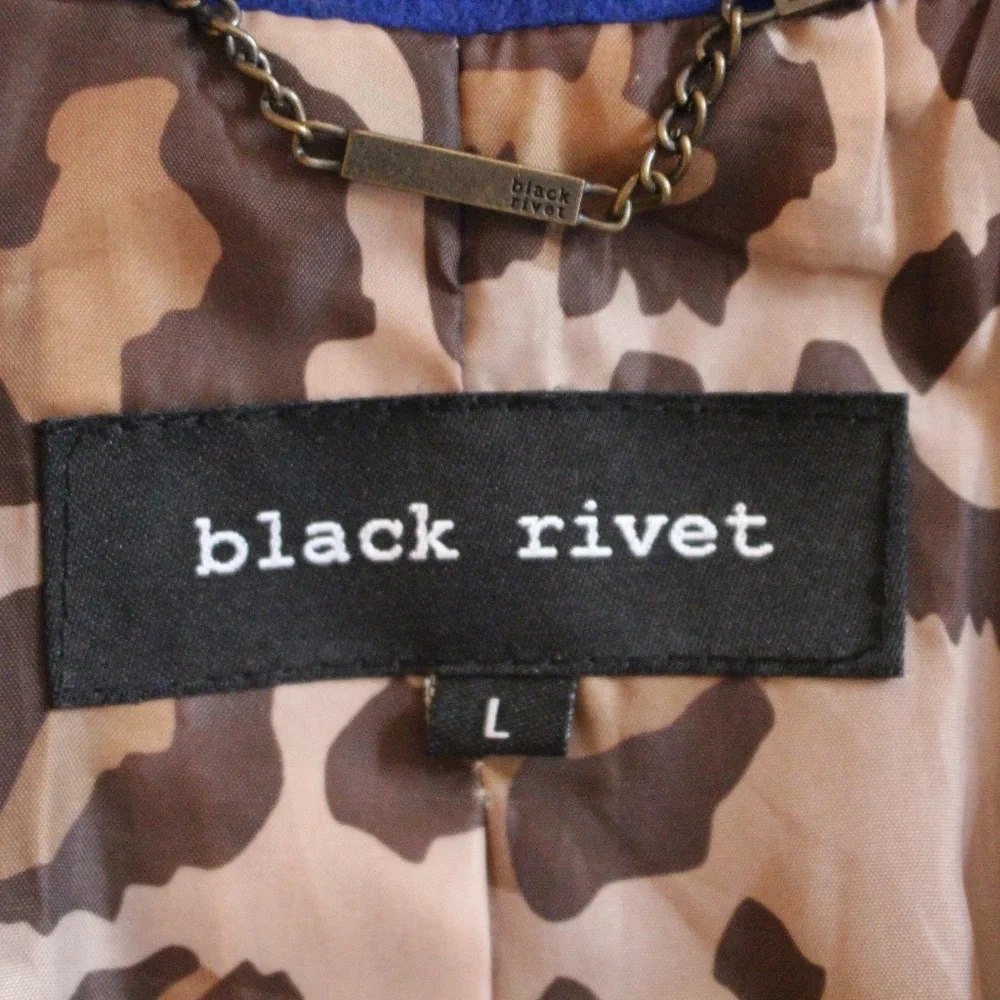 Black Rivet Blue Double-Breasted Jacket - Picture 9 of 12